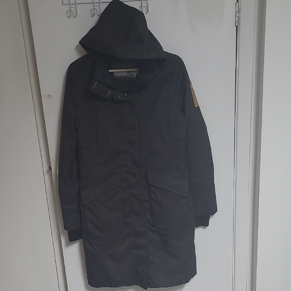 Lole Black Hooded Trench Coat